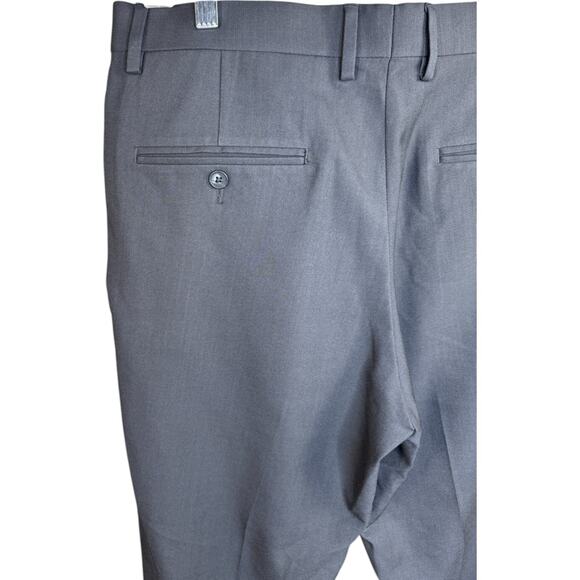 Haggar Men’s Gray Dress Pants 32x29 Flat Front Polyester Blend Work Office - Picture 9 of 13